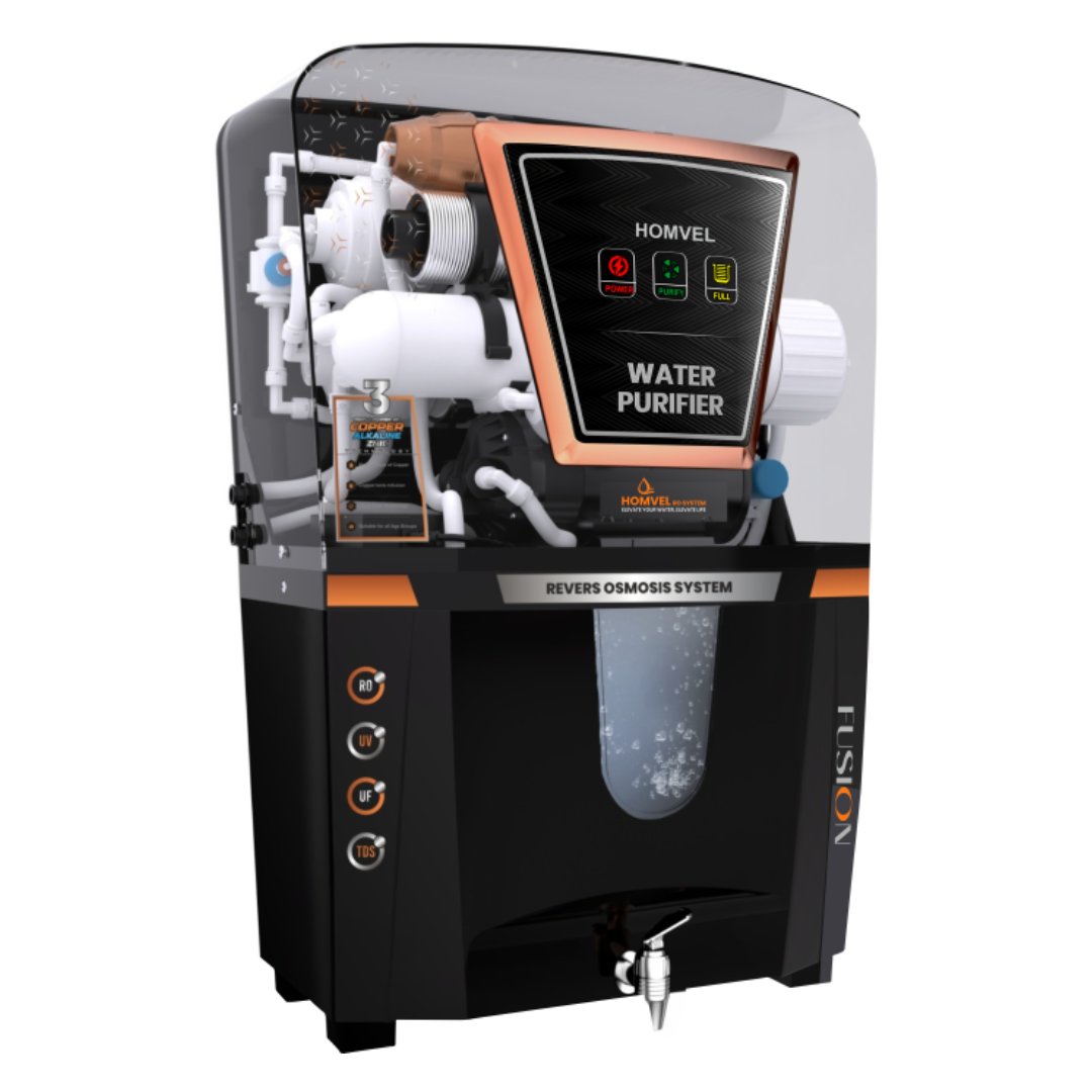 Fusion RO Water Purifier – Transparent Grey Edition